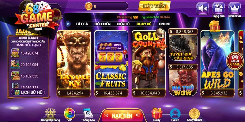 68 Game Bài sở hữu một kho game đa dạng từ truyền thống tới game bài quốc tế